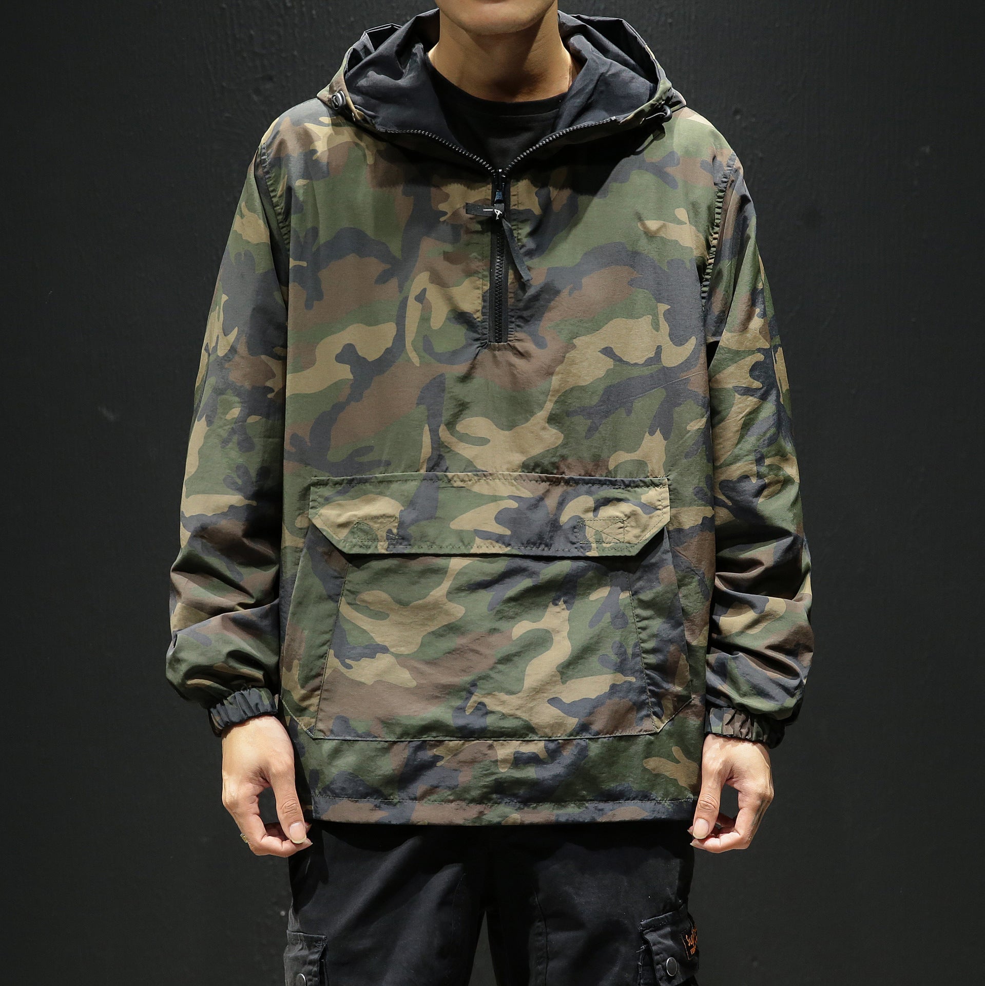 Men's Plus Size Double-Sided Camouflage Jacket