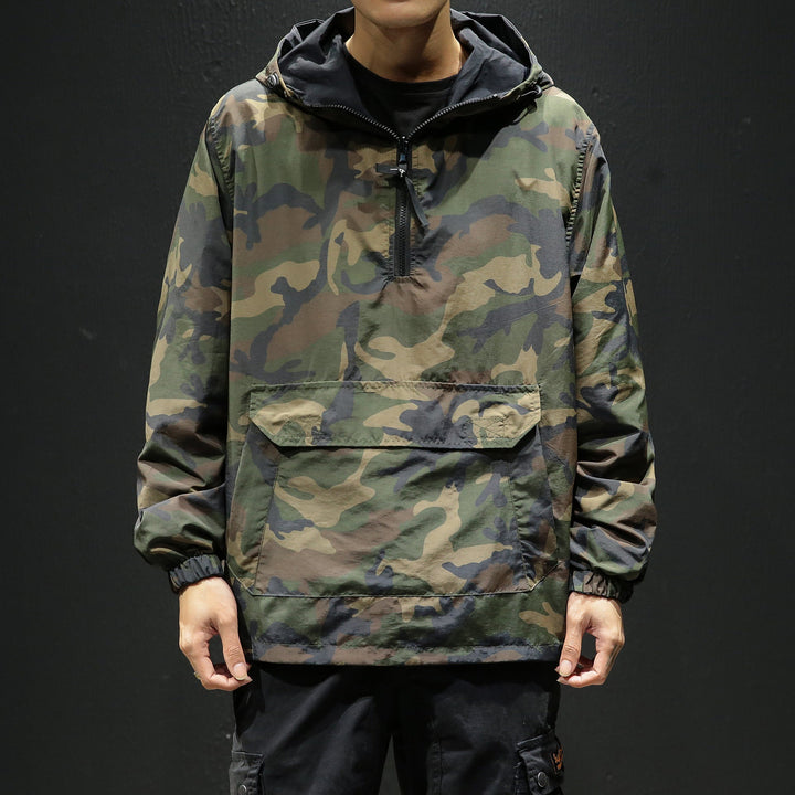 Men's Plus Size Double-Sided Camouflage Jacket